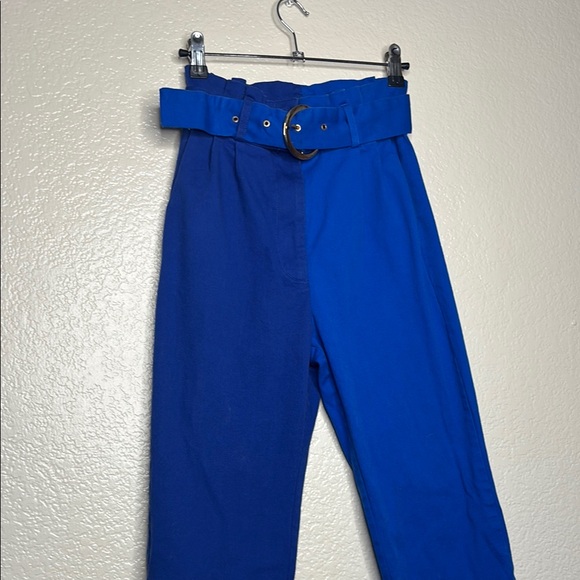 Fashion Brand Company Two-Tone Blue Straight Leg Pants - Picture 1 of 8